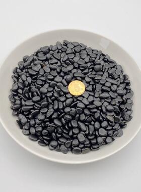 品黑色AAS高光林雨花石精颗小粒4-6mm园室内用黑色石米