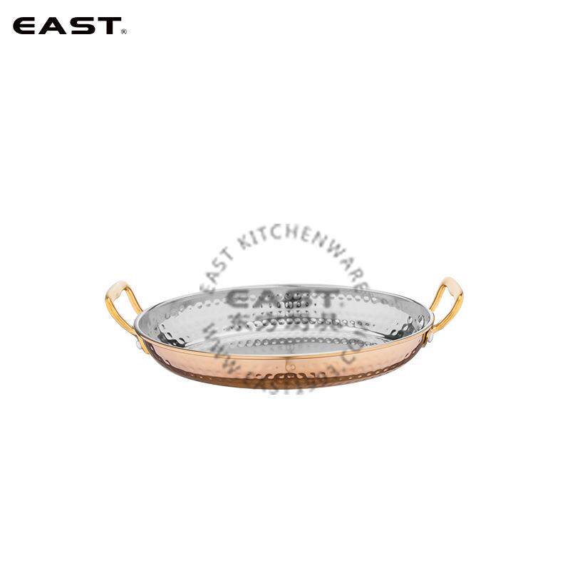 镀金灰印双菜耳蛋形锤碟MSC色灰色