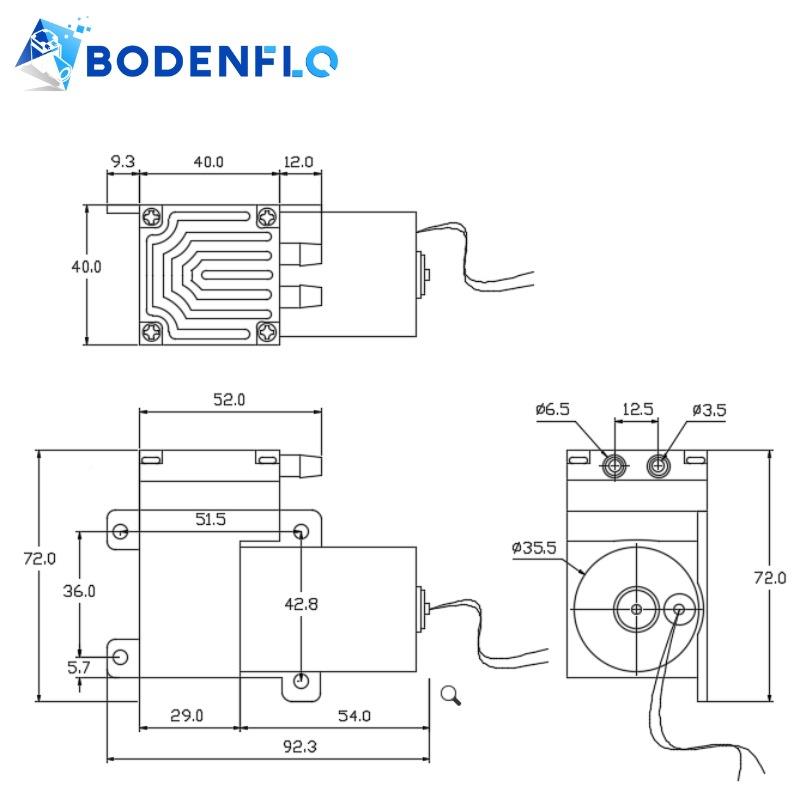 负压85kpa隔膜泵20升抽气无电机长刷2寿命PPL1V24V迷小真空泵气你