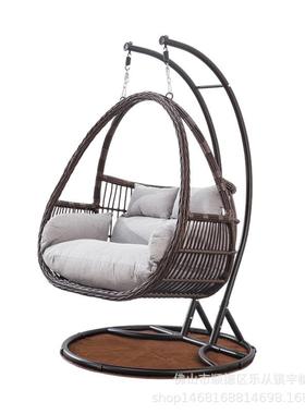 双人吊休篮藤椅阳台家鸟用吊兰室内闲摇椅68683庭院网户外秋千红