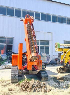 柴油款光伏打桩钻机履带漠式5沙米螺旋钻机74011气推硬岩潜孔成孔