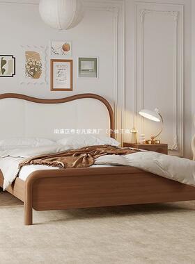 法式复古1.米主卧双人式轻奢软包床美小户床型卧76768室8中古风实