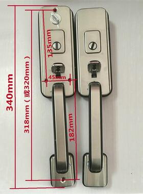 豪把入按VTN压锁门拉手入户门防盗对开华门老式户门锁加华厚大大