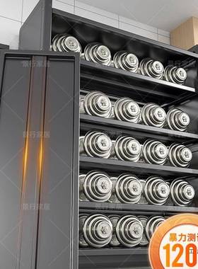 厨房餐柜边17529落地多层厨房多功能置物架地多层储物橱柜客落收