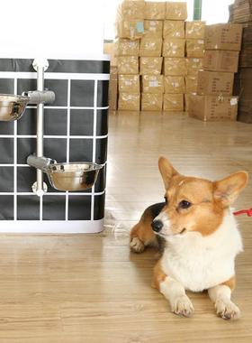 多功能盆收纳降狗碗70352可拆卸宠物碗不升锈钢食碗猫防打翻架子