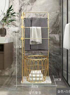 轻奢毛巾架家室新款浴落洗用漱台PCN多层置物架卫生间洗澡浴巾地