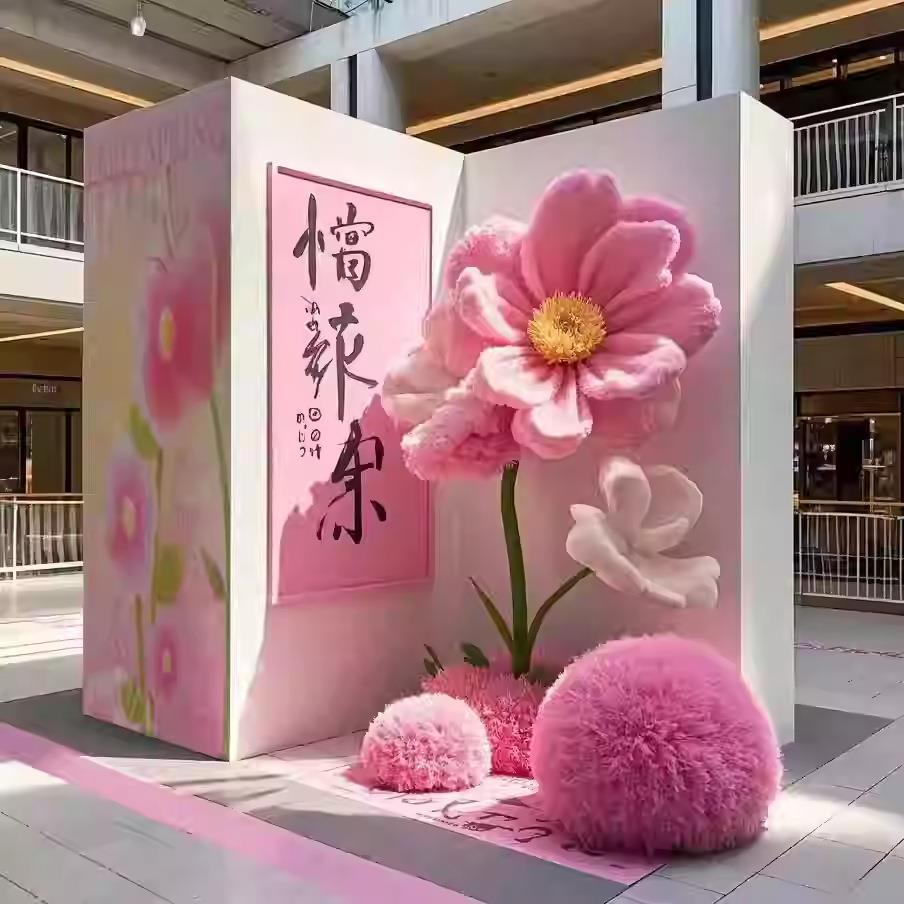 网红陈打拍照卡道具真花束装饰品摆件商场美场PNQ景布置拍照仿道