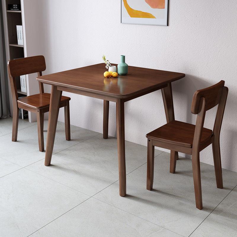 实简约全小RAB方桌家用现型代小户餐桌出租房木公寓正方形吃饭小