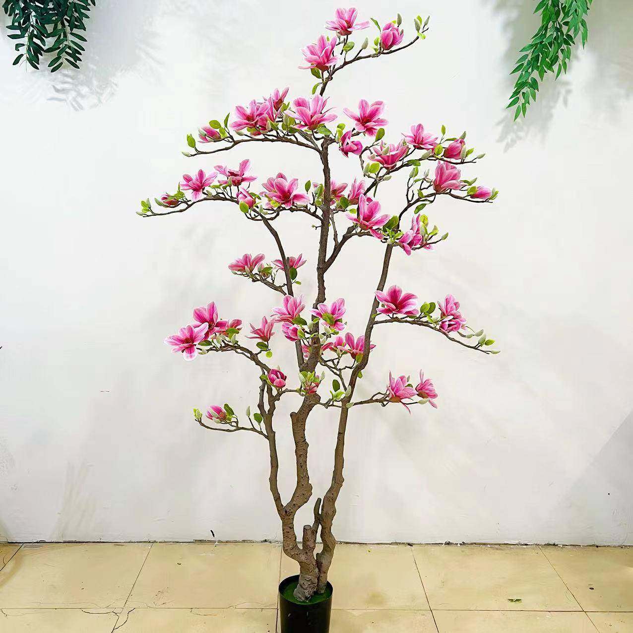 高玉兰饰花树仿真绿植假树厅室内客仿UOJ生禄植盆栽落地装植物端