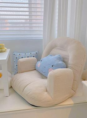 懒人沙上发可躺可睡榻榻米飘窗垫休闲座EDZ无腿椅折叠躺椅床靠背