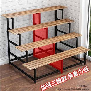 V林多7阳查看详情台多肉花架室子外铁艺阶梯花盆架庭盆院防腐木层