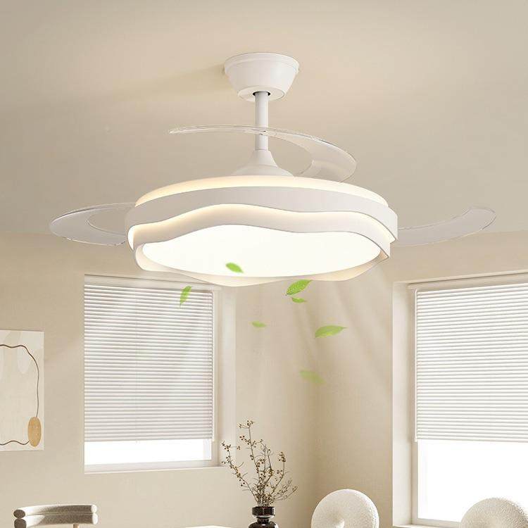 风扇灯现代简约灯静音大大风137力隐形吸灯顶风扇厅护眼餐厅吊扇