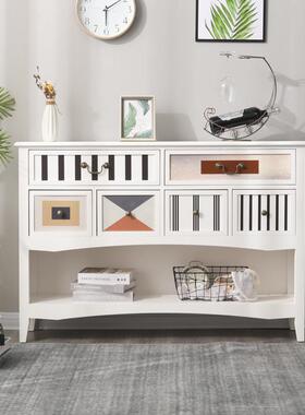 实木柜入柜户玄15145关柜简约层现代斗收纳客厅靠墙抽屉柜家用多