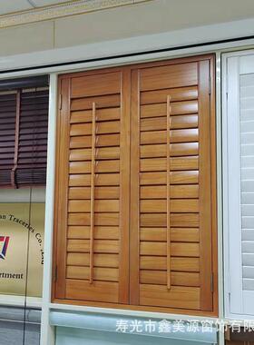 ppvc透气vc透气窗透书房气办公室通风透木桐木气窗遮光透气百叶椴