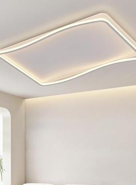 新款超薄le20811厅d超亮长极方形客厅灯现简约大气全光谱餐简卧室