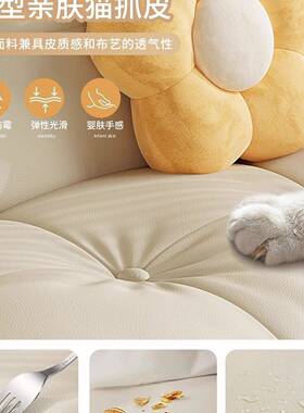 发床奶一体新折叠两用2025款单人皮沙发OIW油风小户沙型情侣直排