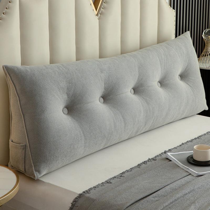 轻奢床上靠枕大靠m马蹄绒腰背榻榻米软包三角护护颈靠垫沙发风拆