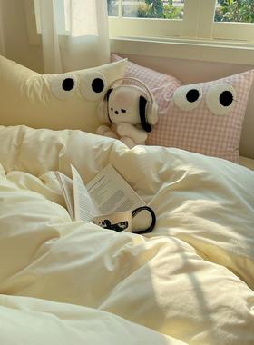 6B72605款水洗棉床上四件套床单被套2罩学生宿舍床笠单人新15床品