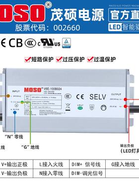 OSO茂硕源V6E-10B024户外防水2200转24VV6E-100B36VM开关电源电灯