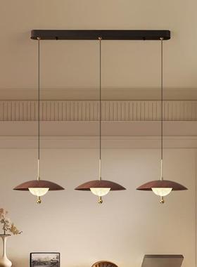 飞碟餐吊灯式中古风胡厅法桃木智能臂触摸位移摇灯82764复古可升