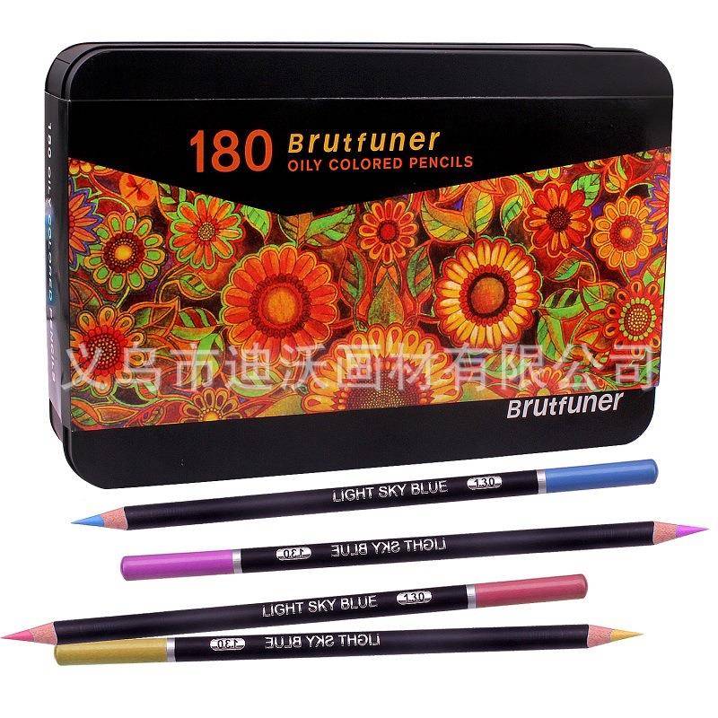 Brutfuner18油0笔色性彩铅70TY6281802/12色绘画专业画彩笔铁盒装