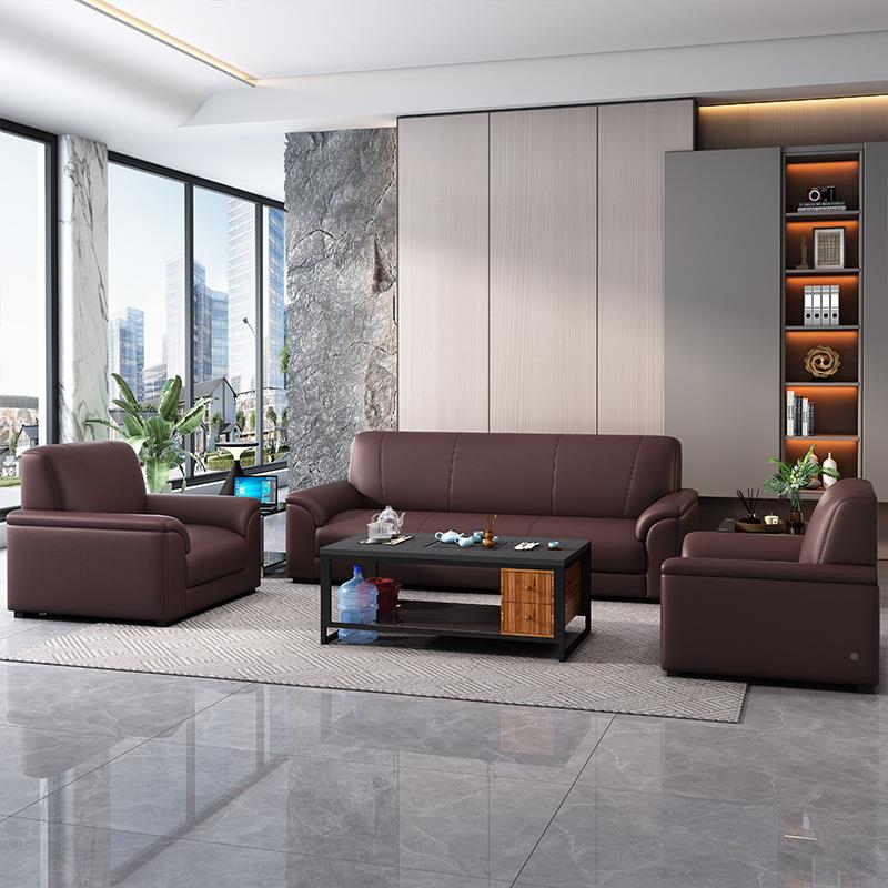 办公室沙简约现代商9010#务茶几组合套装洽谈发会接客待办沙公发