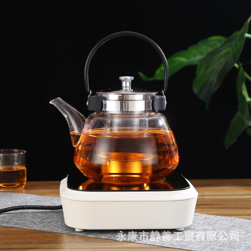 玻璃电壶高硼过硅耐高温花壶不锈钢滤网泡茶壶茶具陶炉572茶茶水