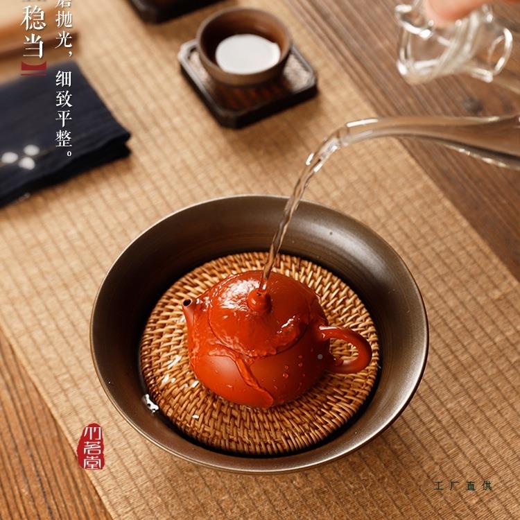 藤茶编壶垫粗壶水承储式APM干泡台宜兴紫砂陶壶茶壶底座壶托具大