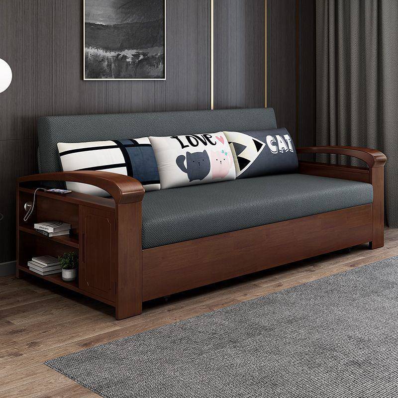 实木沙发床可折叠储物多能单双人两床用小户型客体厅沙发FNC一两