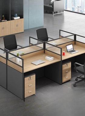代工办公桌简位约现职员六4人位卡座办公室6AL1111家具四双员工桌