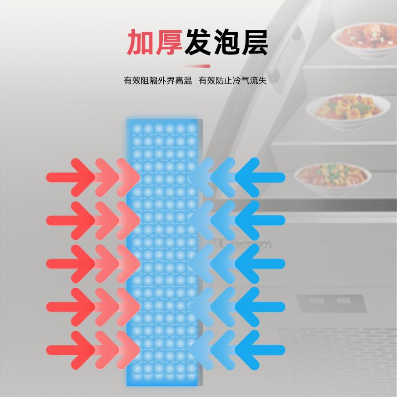 格菱三台阶商烧烤展示柜用阶梯冰台饭店保鲜冰箱水果捞藏柜739冰