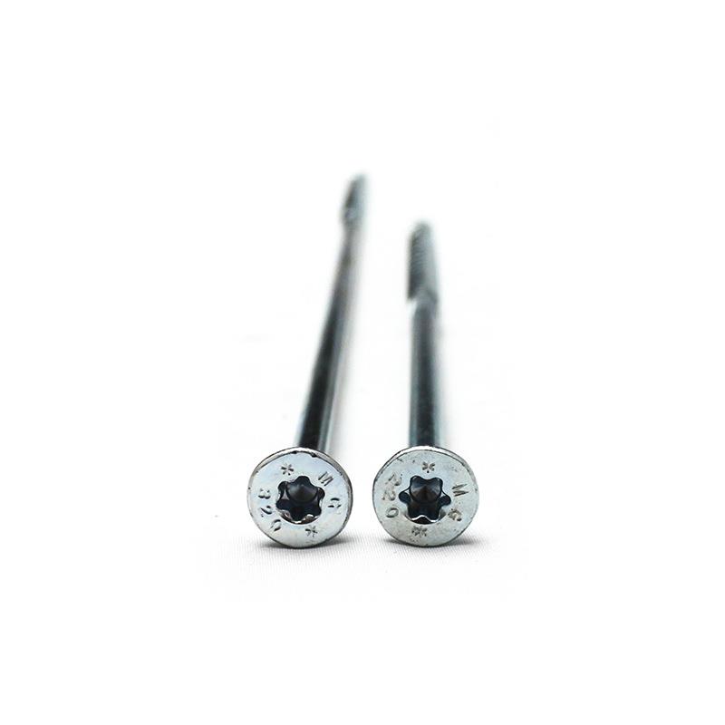 TCC双沉头带滚花快665攻木构螺钉硬木裂防开结粗长半螺纹自攻螺加