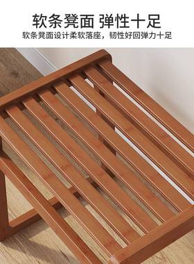 浴室小凳子家用租儿童板凳小型矮凳230223出厅房用客方坐墩凳楠竹