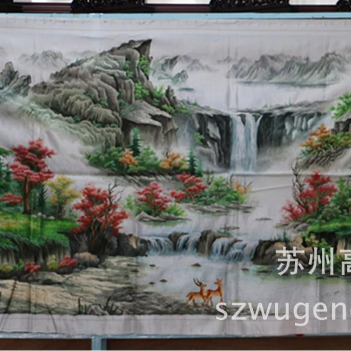 苏绣绣片单300面绣厅居会室装家客饰画苏州手工刺议绣万里扬帆