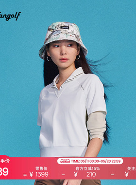 【新品】VANGOLF Function Basic 假两件撞色短袖女士POLO衫运动