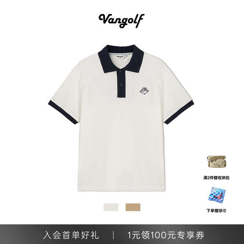 VANGOLF瞬凉羊毛男POLO短袖