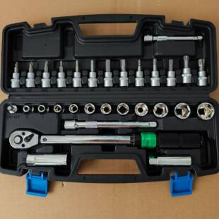 30件3/8车行扭力扭扳手套装高精度预置式中飞自可调850节矩棘轮扳