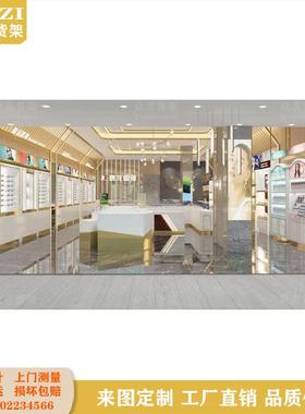 新款美瞳店墙高柜靠时尚精品眼展壁挂式示柜太阳镜玻璃86648中岛