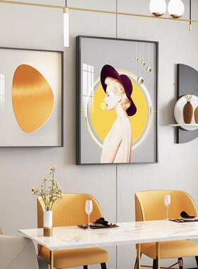 现代简约墙款餐厅合大装饰画壁JCQ画组铝合金画走廊上壁饰艺术挂