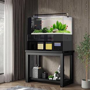 一体式底玻滤鱼缸白璃家用溪流缸中型生厂家直供超态造景一整带排