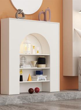 时尚式家用室宿PFL内白色法炉式壁欧装饰柜拱形艺术置物架民玄关