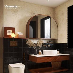 法式复古卫生间瓷砖燕子小花砖房浴奶油风洗手室罗莎花园间厨地砖