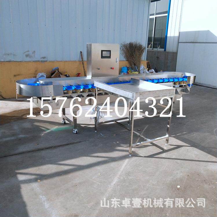 芒果橙重子分选机料盒式生蚝分称重分SZN选量设备商用鸡爪鸡腿拣