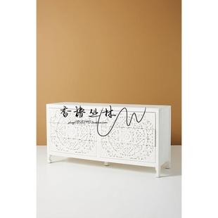 La乡nd&Sy北橡木之恋美式 村实740木复雕花6斗柜餐古边柜电k视柜