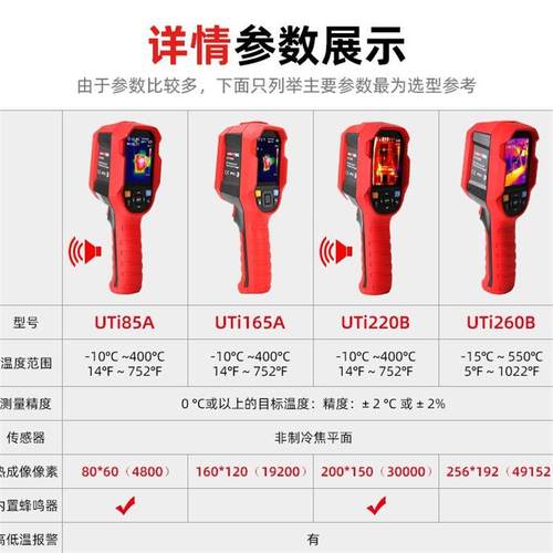 优利德TUi26KPW0B红外热成像仪智能全地暖查漏工业力电维修热像系