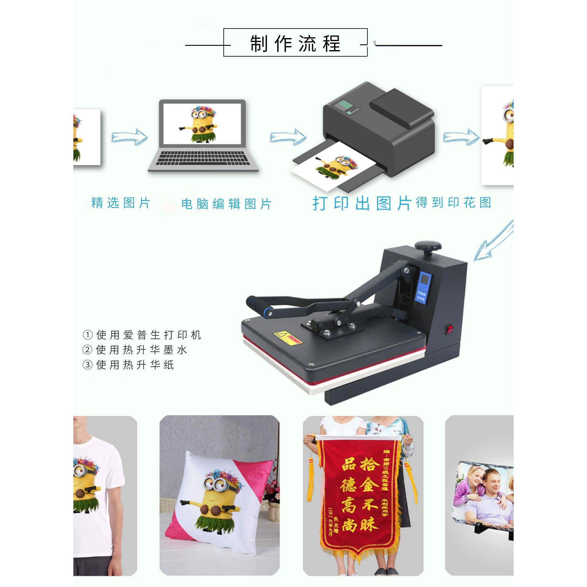 平板画机全自动烫画机压烫热烫烫转印画机器印锦旗烫钻T恤印图衣