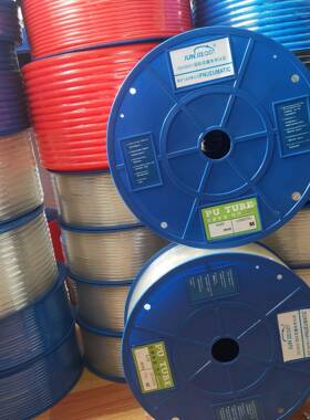 源头压PU8*5透动明气管耐蓝色PQD木工气线气泵气软管空压机气汽管