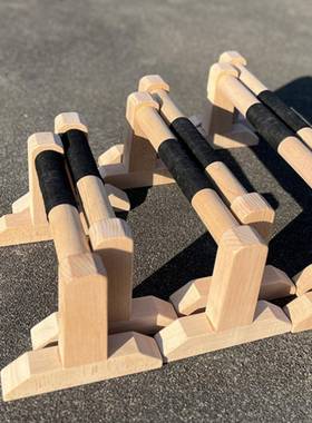 。3A榉木加高加宽俄挺木制俯撑支架XSI俄式挺身倒卧立架训练