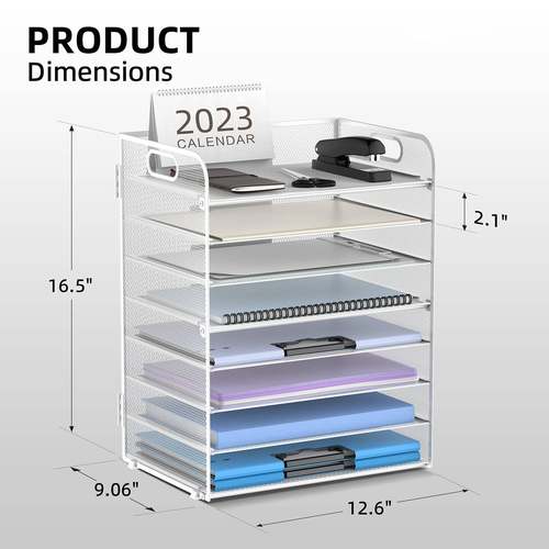 现货金属文件框文件式架公室001铁质七办层文档件夹案书架立收纳