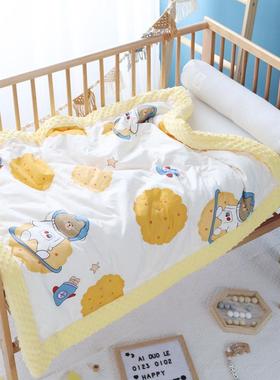 婴棉儿被子秋冬季安抚童豆豆绒被PCQ生儿宝宝纯盖毯新幼儿园儿四